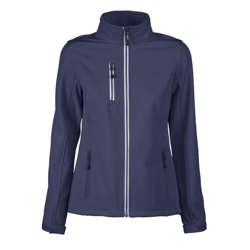 Printer RED Womens/Ladies Vert Soft Shell Jacket / Navy